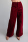 Crimson Corduroy Pants