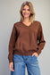 Brown V-Neck Sweater