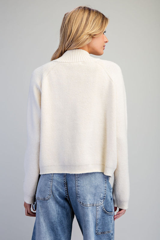 Snow Latte Zip Cardi