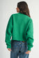 Green Textured Button Front Cardigan Sweater
