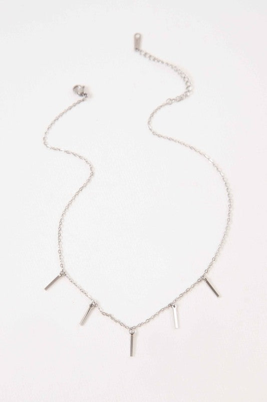 Bar Tassel Drop Necklaces