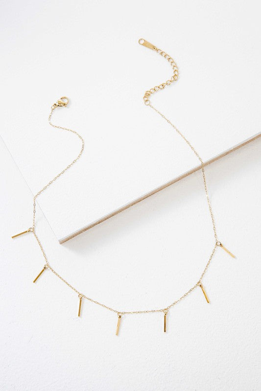 Bar Tassel Drop Necklaces