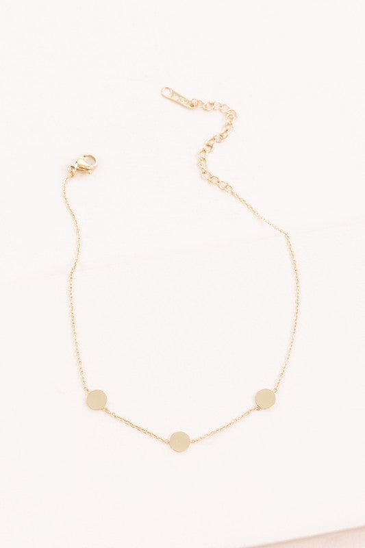 Gold Disc Anklet