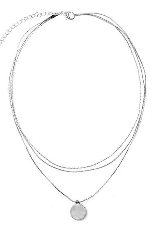 Dainty Round Pendant Necklace