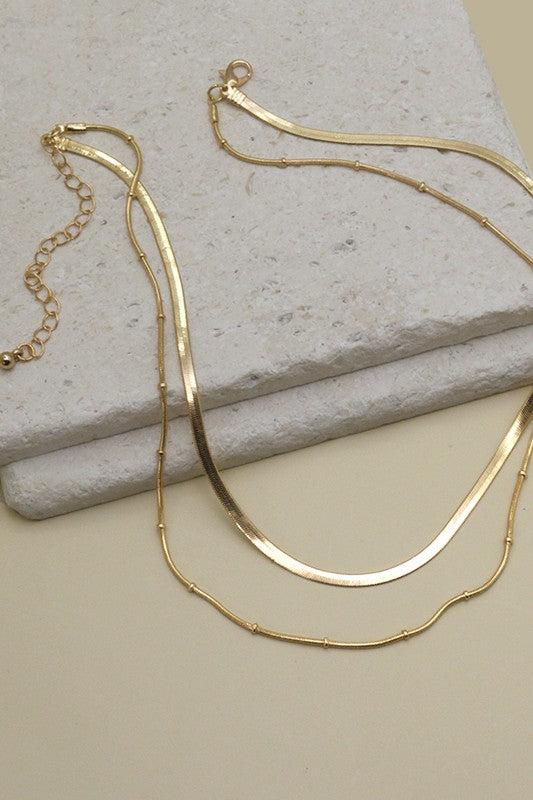 Snake Chain layered Necklace