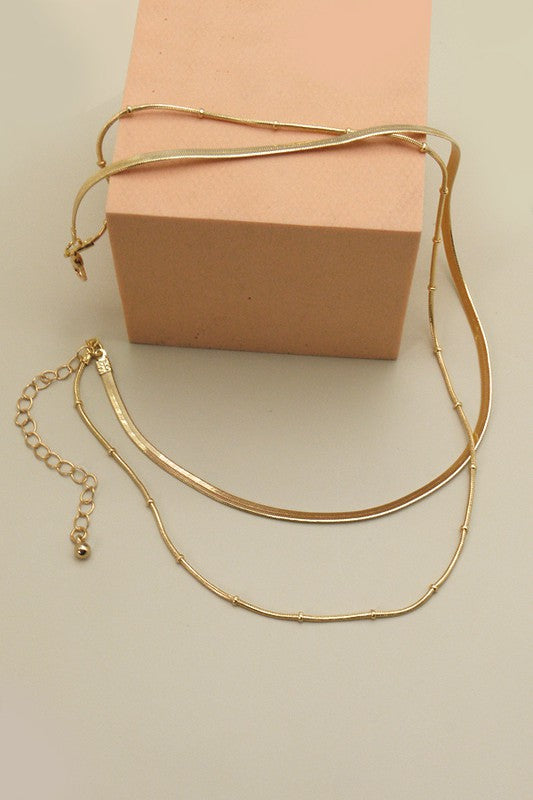 Snake Chain layered Necklace
