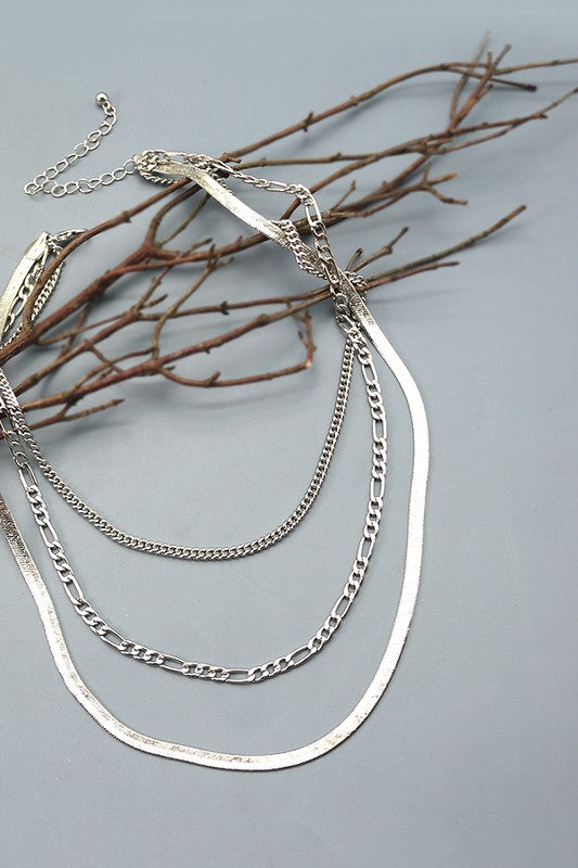 Silver Kels Layered Necklace