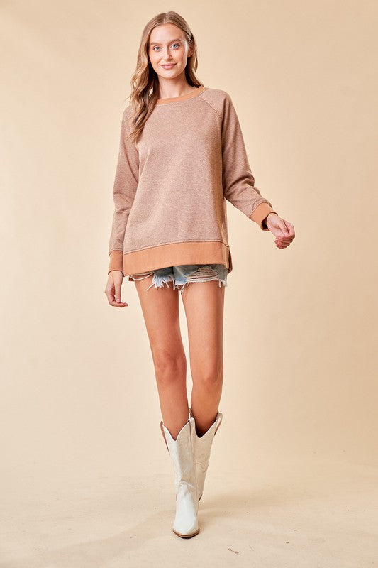 Toffee Side Zip Pullover + Curve