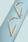 Pearl Edge Triangle Hoops