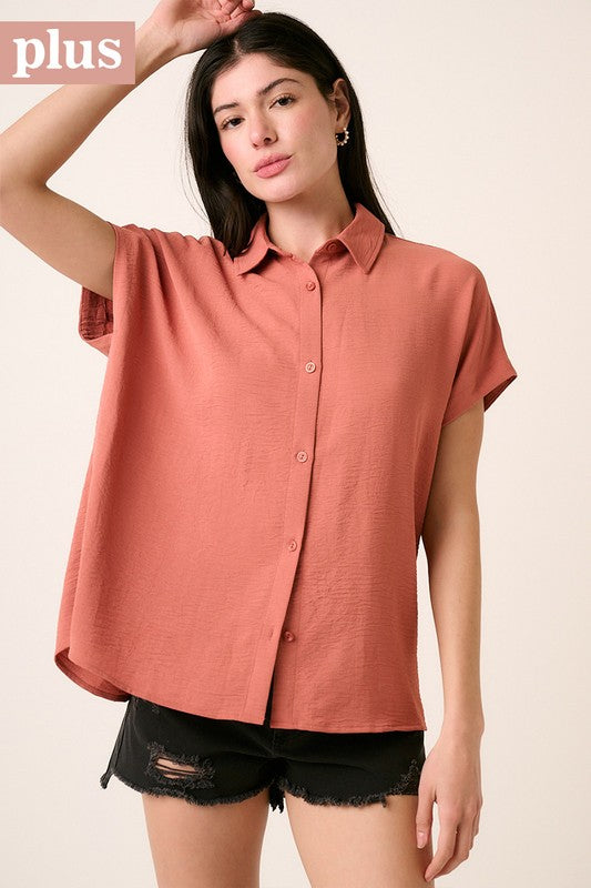 Ginger Curve Button Up