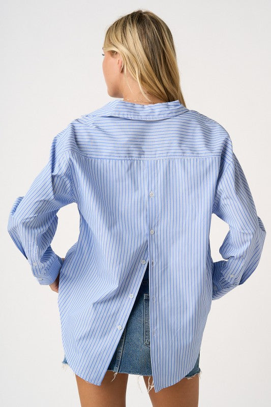 Blue/White Button Down Shirt