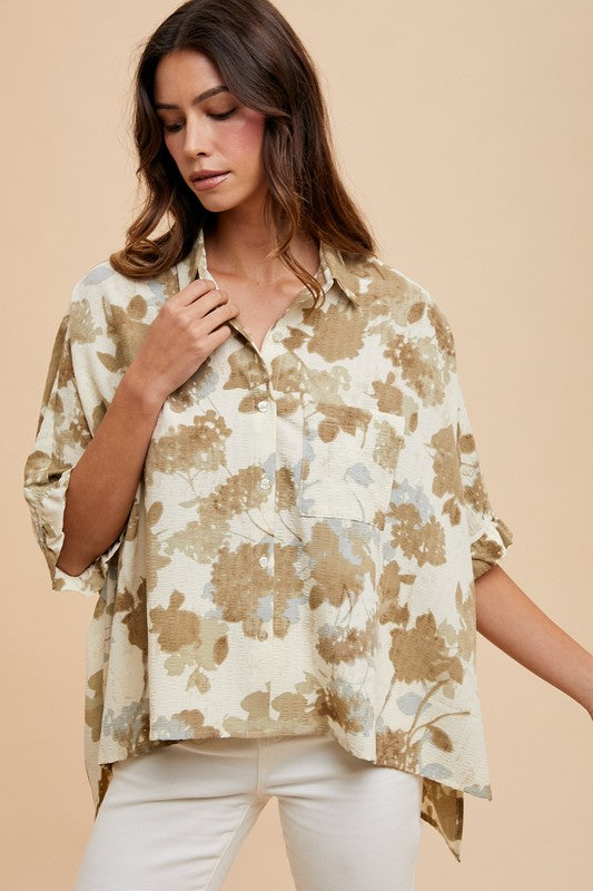 Vintage Floral Button Down