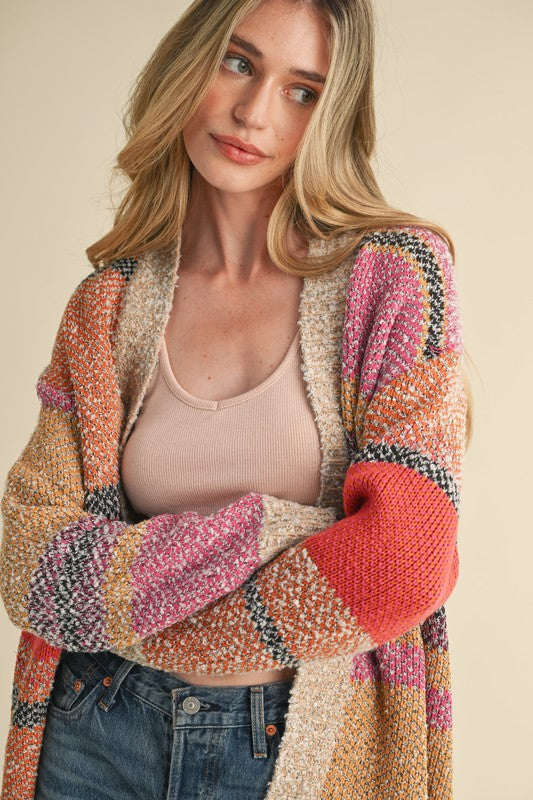 Color Block Cardigan