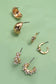 Trio Pearl Diamond Cut Huggie Earrings