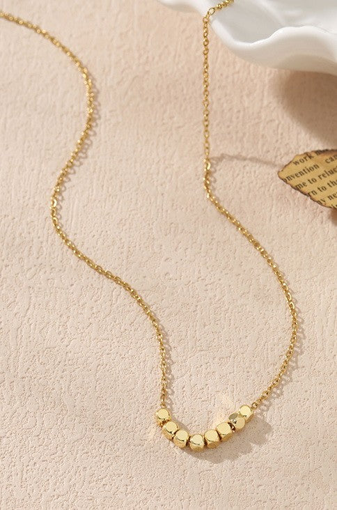 Gold Classic Cube Necklace