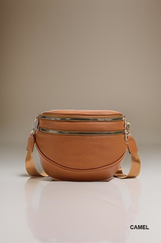 Black/Camel Crossbody