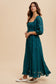 Hunter Green Floral Holiday Dress