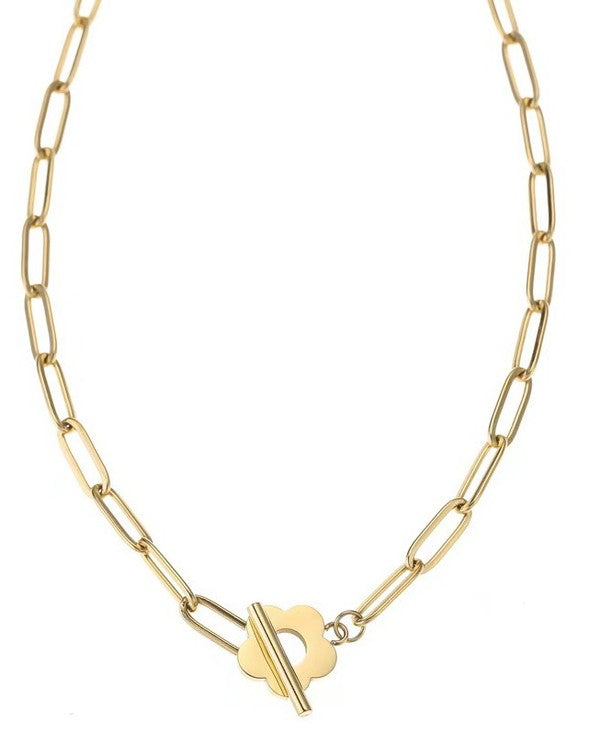 Flower Toggle Necklace