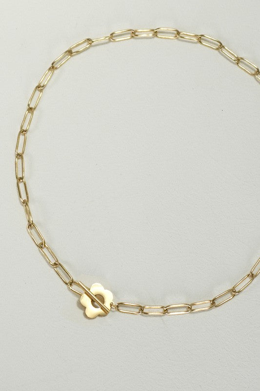 Flower Toggle Necklace