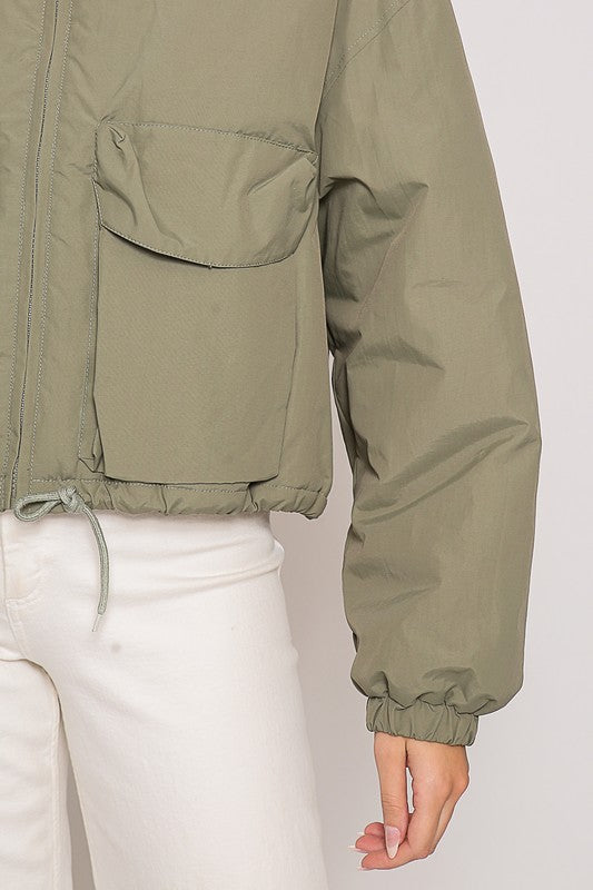 Olive Puffer Jacket