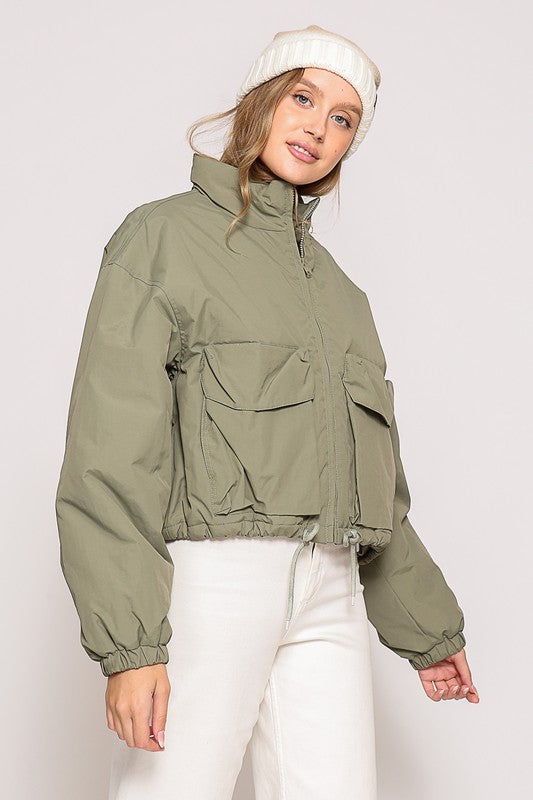 Olive Puffer Jacket