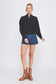 Off-White/Black Dolman HalfZip