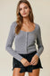 Dk Grey Button Up