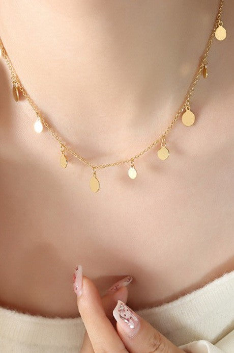 Gold Disc Necklace