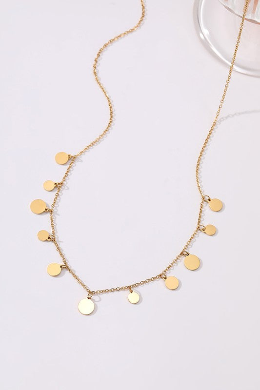 Gold Disc Necklace