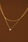 Rhinestone Ball Layered Necklace
