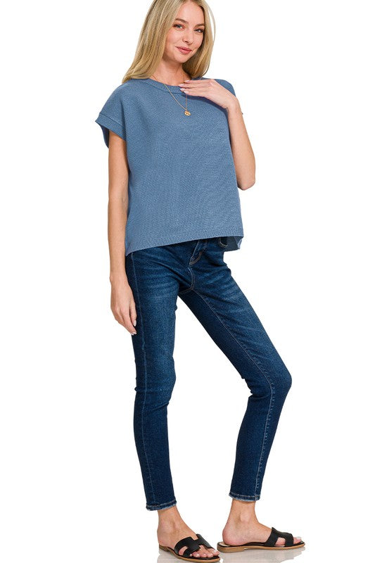 Dusty Blue Viscose Sweater