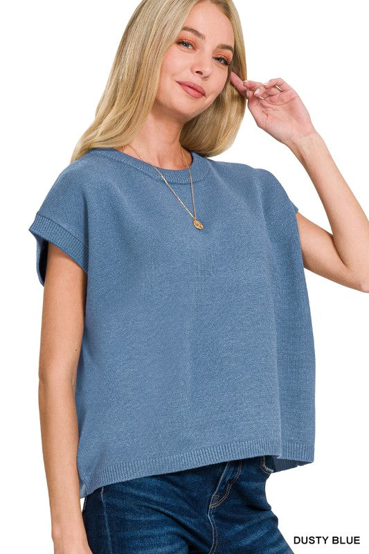 Dusty Blue Viscose Sweater