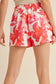 Coral Floral Shorts