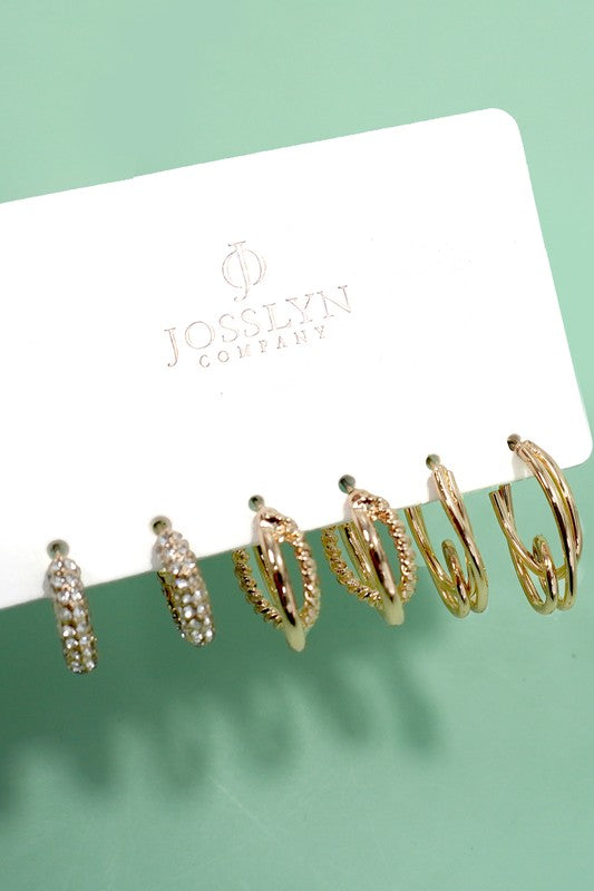 Hoop Rhinestone Trio