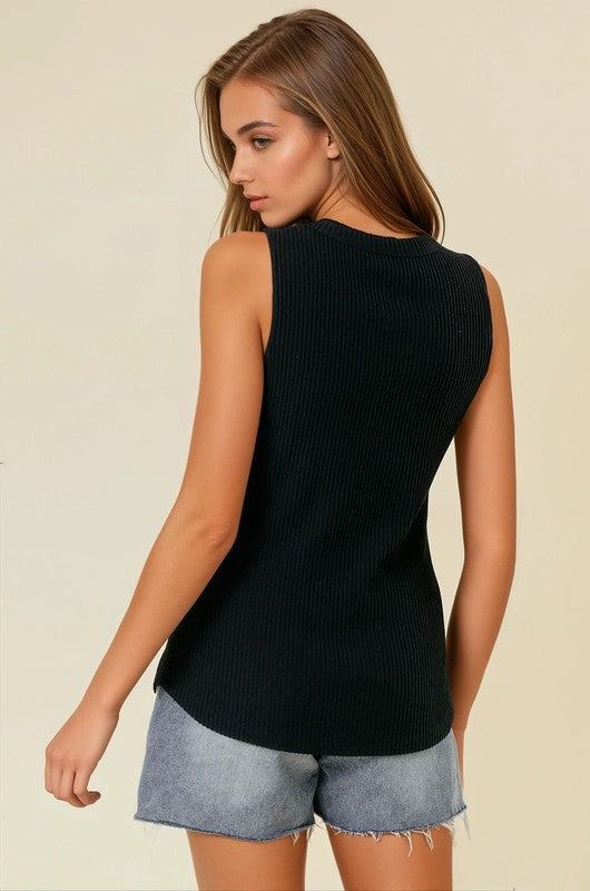 Black Zip-Up Tank