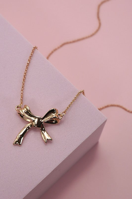Delicate Classic Bow Necklace
