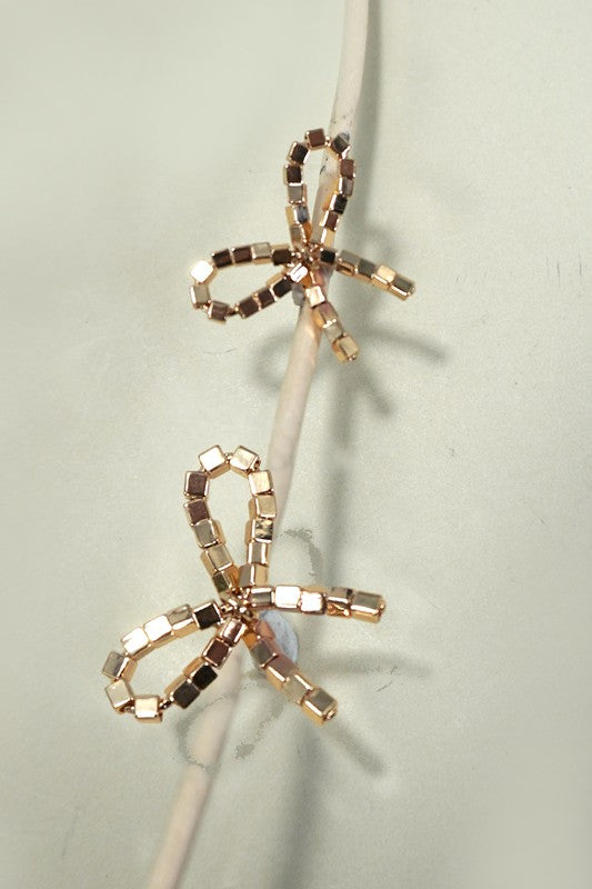 Classic Square Bow Earrings