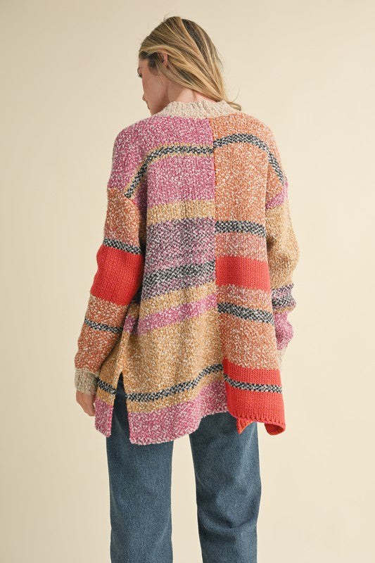 Color Block Cardigan
