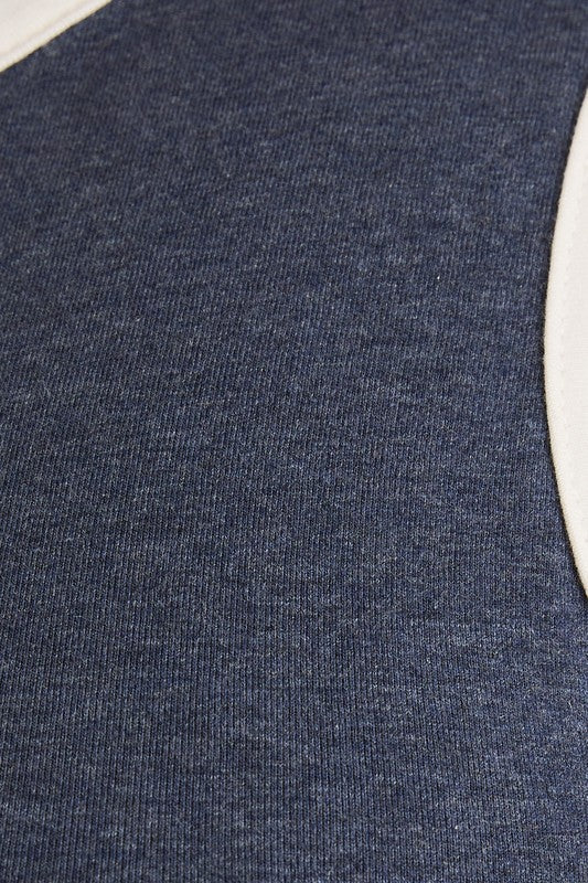 Navy-White Trim Bodysuit