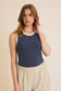 Navy-White Trim Bodysuit