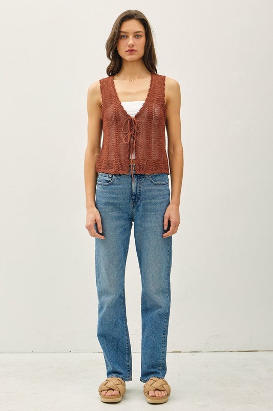 Coco Sweater Tie Vest