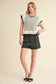Solid Belt Loop Dress Shorts