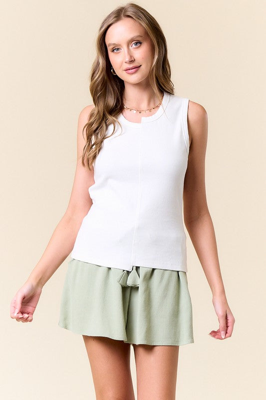 Off-White Asymmetrical Tank