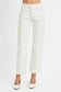 Cream Mid Rise Straights