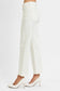 Cream Mid Rise Straights