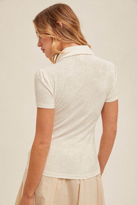 Floral Jacquard Button Down