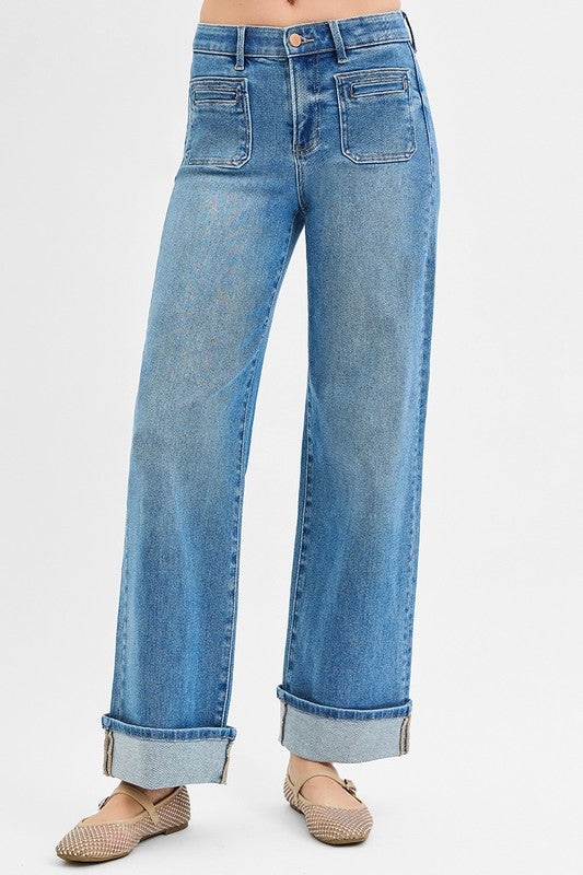 Risen Patch Pocket Cuff Denim