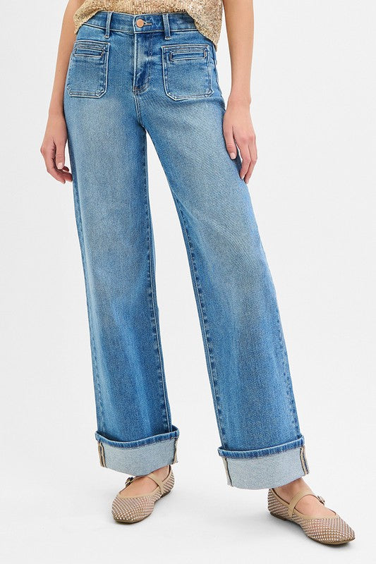 Risen Patch Pocket Cuff Denim