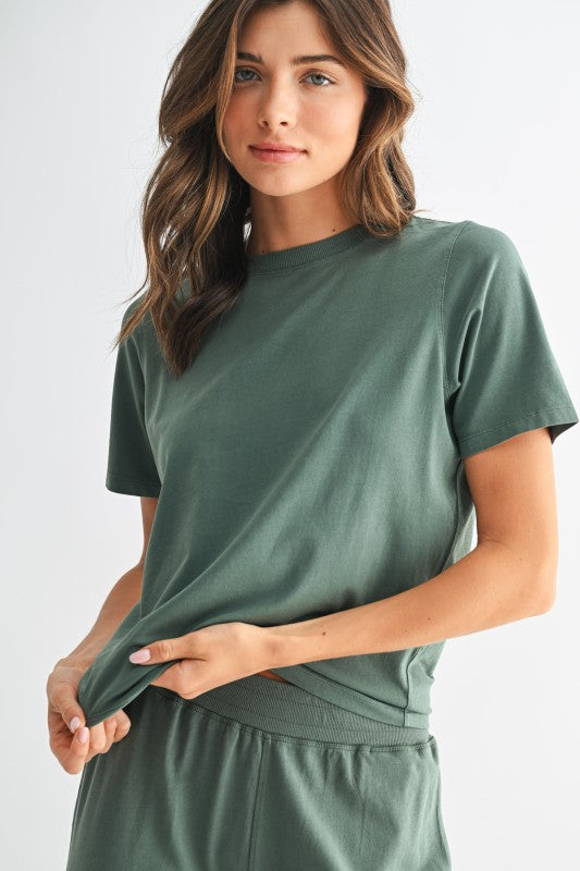 Silky Pine Boxy Tee