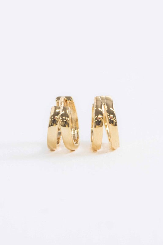 Split Huggie Hoop Earrings
